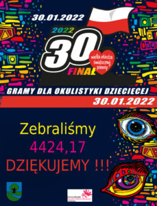 Dziękujemy zebraliśmy 4424,17 złotych