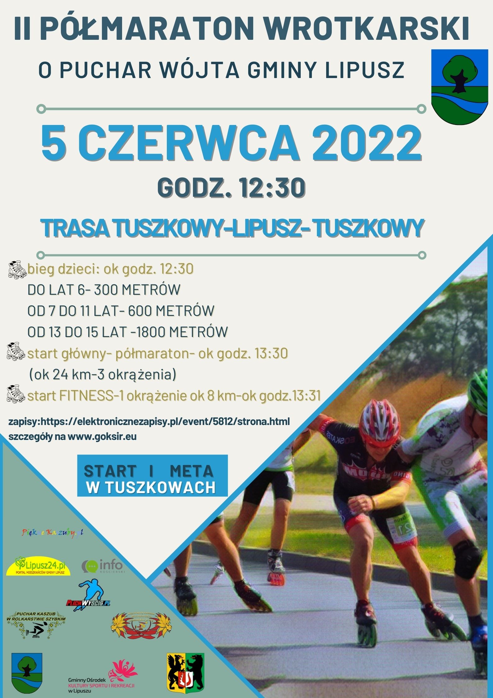 Plakat ''II Półmaraton Wrotkarski''