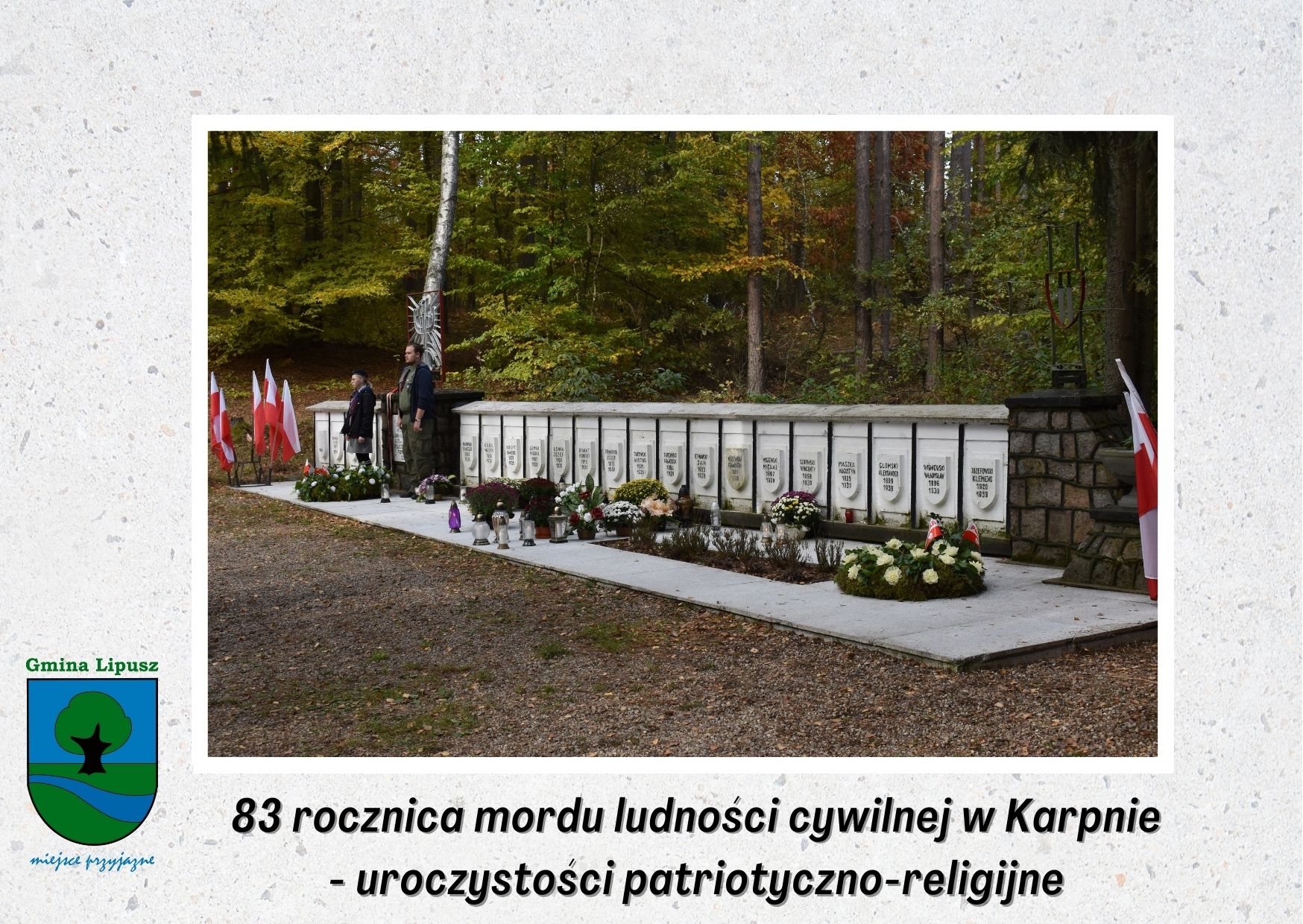 zdjęcie z 83 rocznicy mordu ludności cywilnej w Karpnie