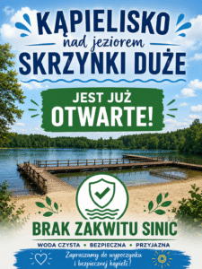 Kąpielisko nad jeziorem Skrzynki Duże jest już otwarte - miniatura wpisu